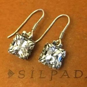 Silpada Sterling Silver & Zirconia Uptown Earrings